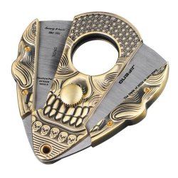 Skull metalinė cigarų giljotina - auksinė