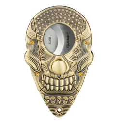 Skull metalinė cigarų giljotina - auksinė