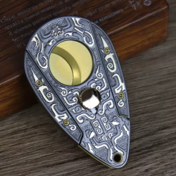 Unikalaus dizaino nerūdijančio plieno cigarų pjaustytuvas - juodas