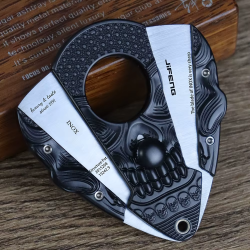 Skull metalinė cigarų giljotina - juodas
