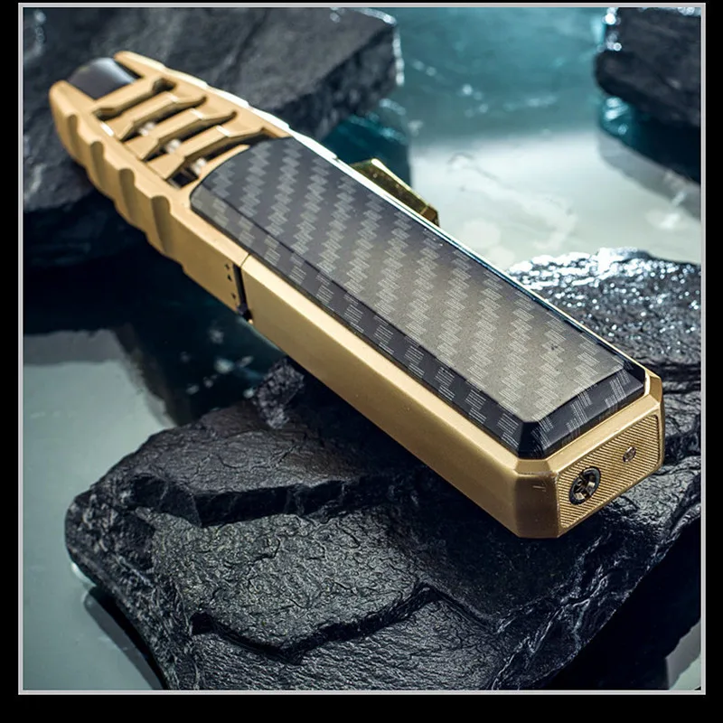 Metalinis lauko vėjui atsparus turbininis butano dujų degiklis