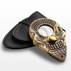 Skull metalinė cigarų giljotina - sidabrinis