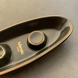 Keraminė peleninė cigarams - juoda